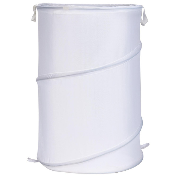 Laundry Basket 53L Pop Up White Foldable Hamper Storage Bin Habitat Essentials