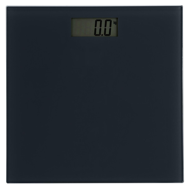 Digital Bathroom Scales 150kg Black Tempered Glass LCD Weight Scale Habitat