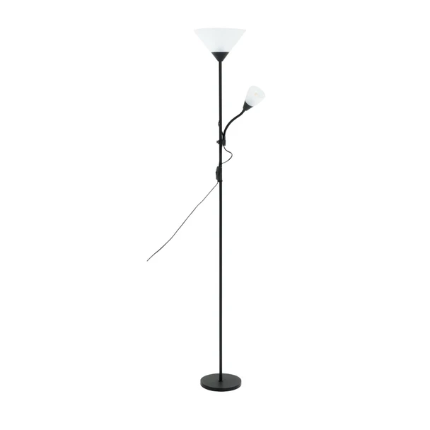 Floor Lamp Black Father Child Uplighter Adjustable Reading Light Habitat 178cm