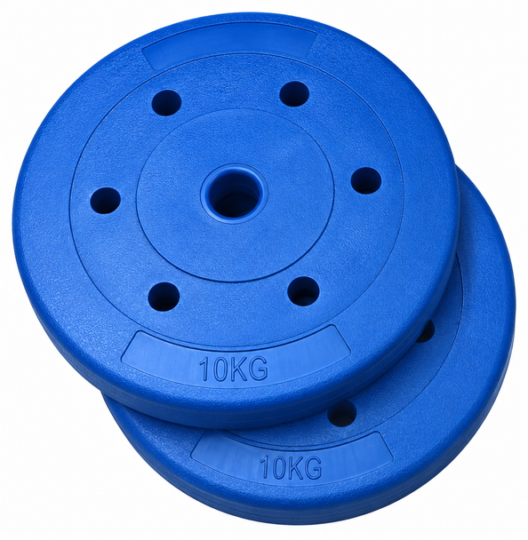 Weight Plates 10kg Pair 1 Inch Standard Vinyl 20kg Set Home Gym Weightlifting