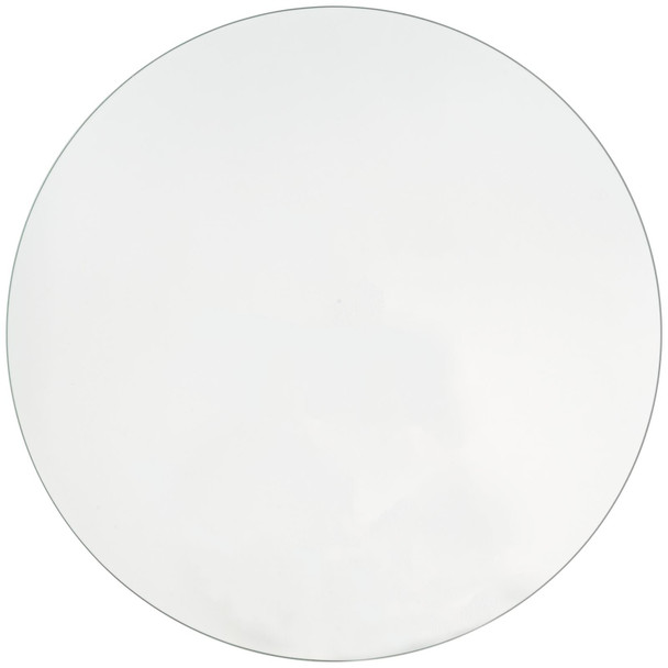 Round Wall Mirror 80cm Silver Aluminium Metal Frame Large Bathroom Habitat