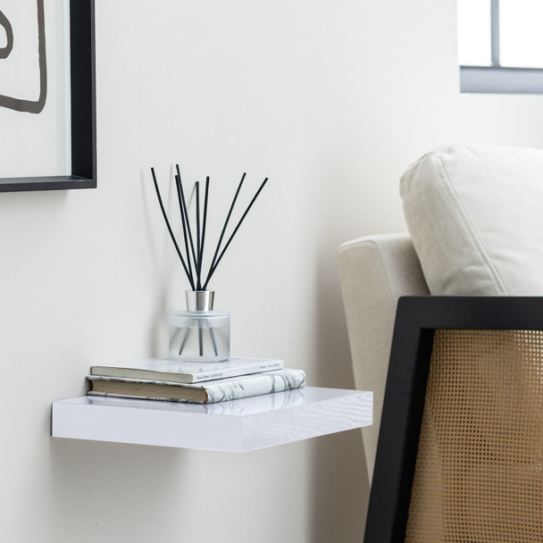Argos Home Jak 30cm Floating Shelf White Gloss