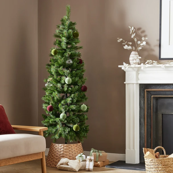 HABITAT 6FT NATURAL LOOK POP UP SLIM CHRISTMAS TREE