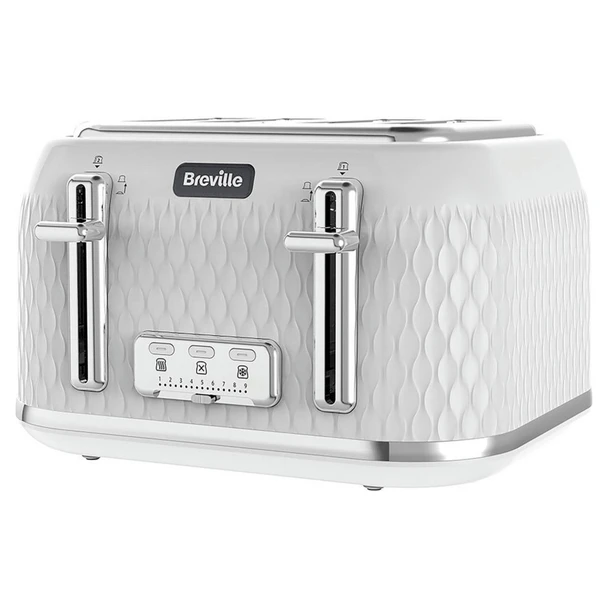 4 Slice Toaster Breville VTT911 White Chrome