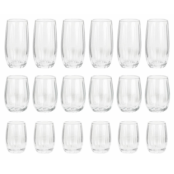Daytime Drinking Glasses Clear Habitat Set of 18. Official original catalogue image of this product.