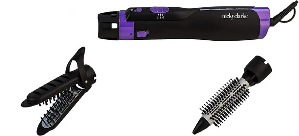Nicky Clarke Frizz Control Hair Styler with 2 Brush Attachments - Used - image 1