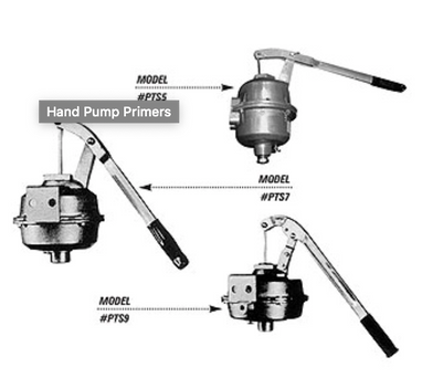 Hand Pump Primers model series photos grayscale Munro