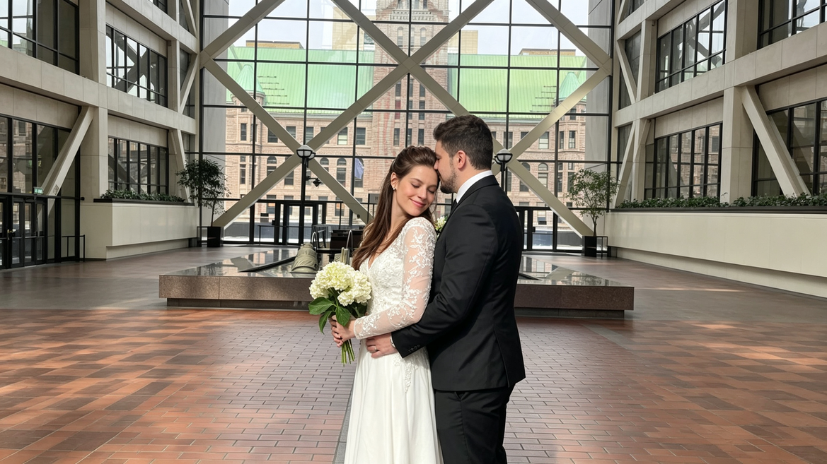 Bella Swan Vibes for a Courthouse Wedding: My Lightweight Chiffon Wedding Dress