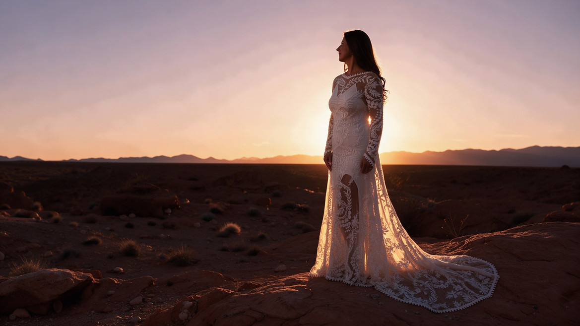 What I Learned Buying a Lace Wedding Dress for a Desert Wedding