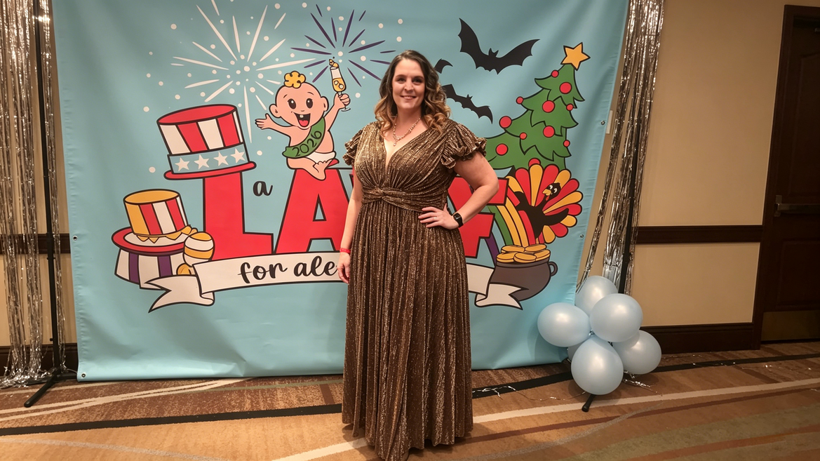 A Budget Sparkly Prom Dress That Saved My Apple Shape & Covered My Arms