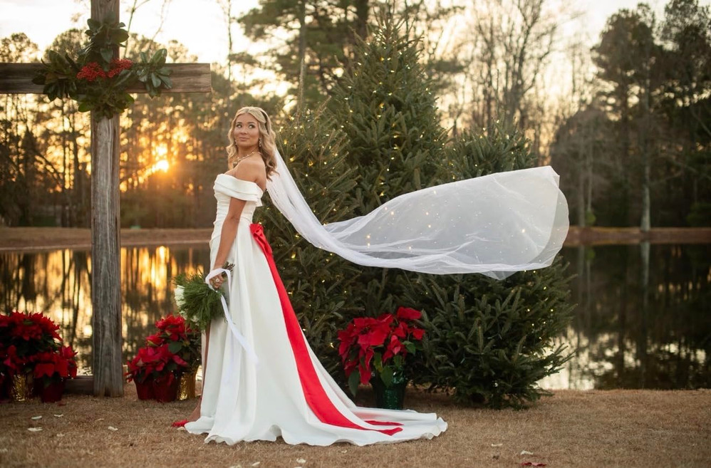 My Satin Wedding Gown for a Festive Georgia Outdoor Wedding