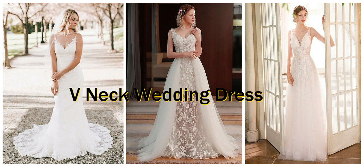 ​V-neck wedding dress is suitable for people of what shape
