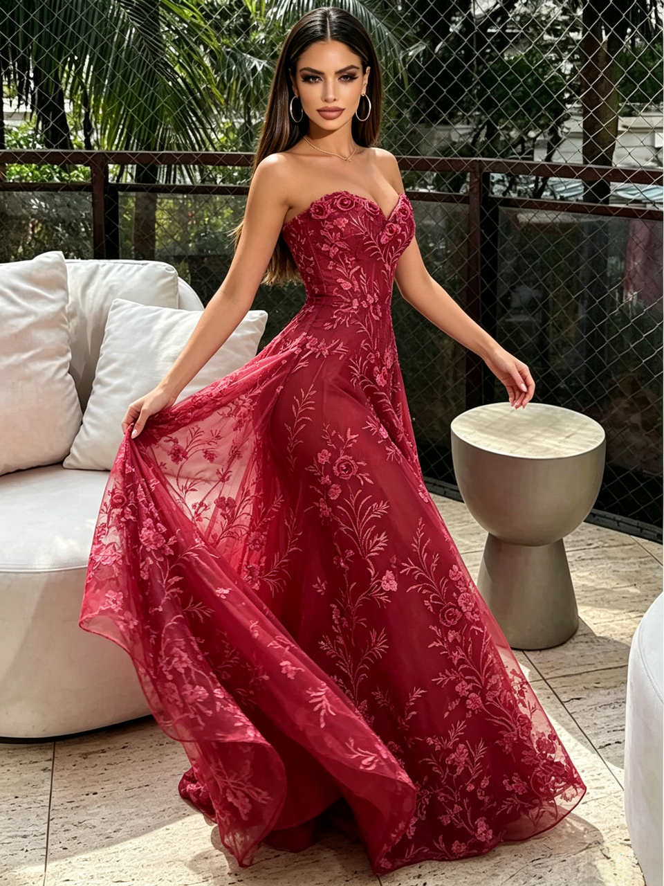 red lace sweetheart dress red dress sweetheart Lace Wedding Dresses Sweetheart Ball Gown Spaghetti Straps