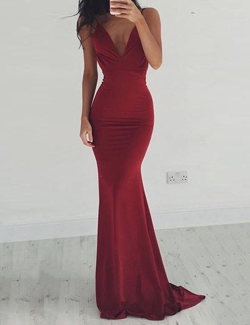 fitted lace wedding dress Yellow Spaghetti Straps Satin Mermaid Long Prom Dress with Split Yellow / 14