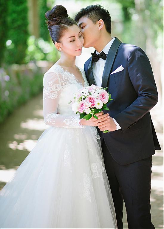 Vintage Lace Top Long Wedding Dress, Half Sleesve Tulle Cheap A-Line Wedding Dress, D1054