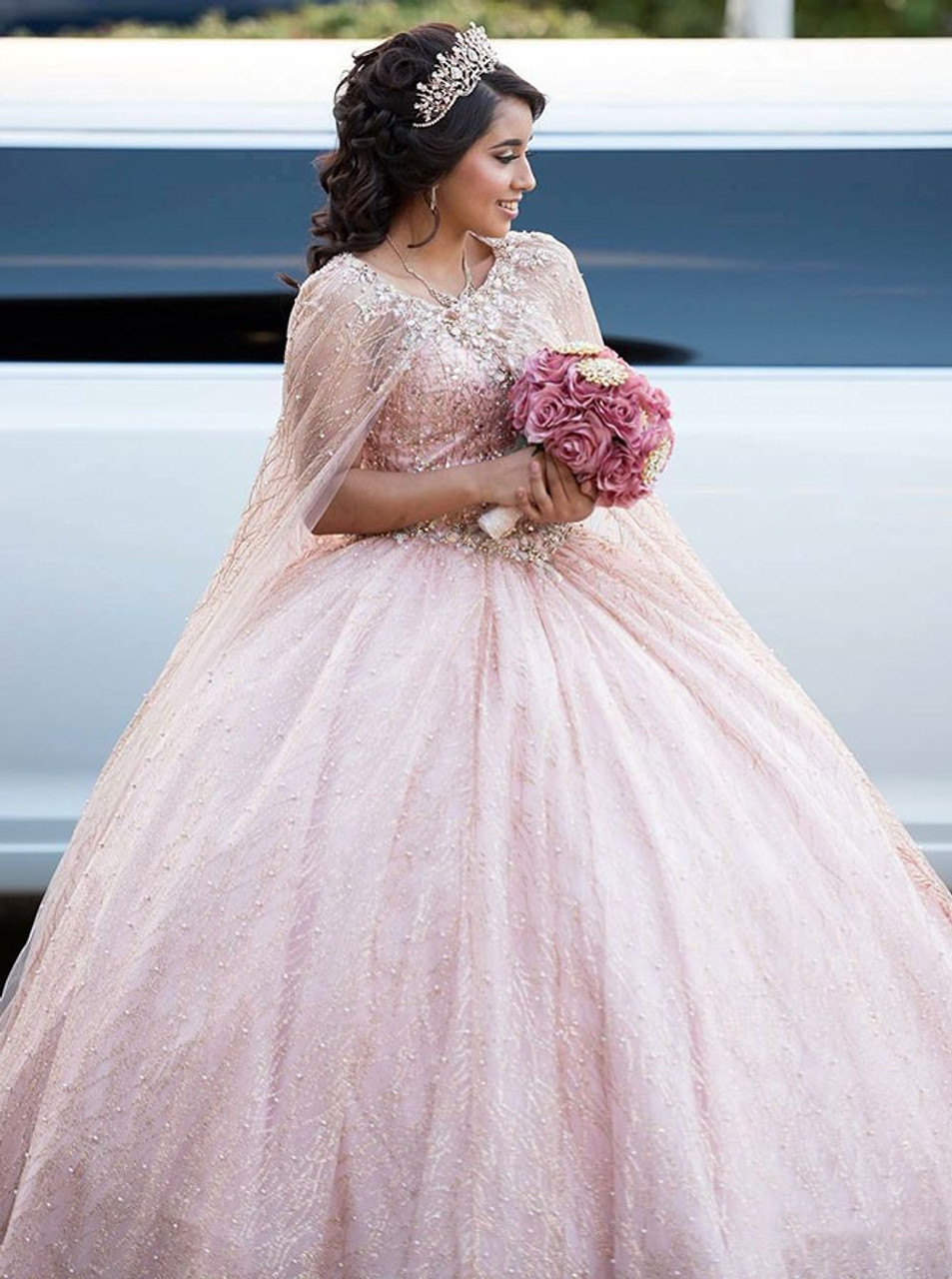 pearl quinceanera dresses