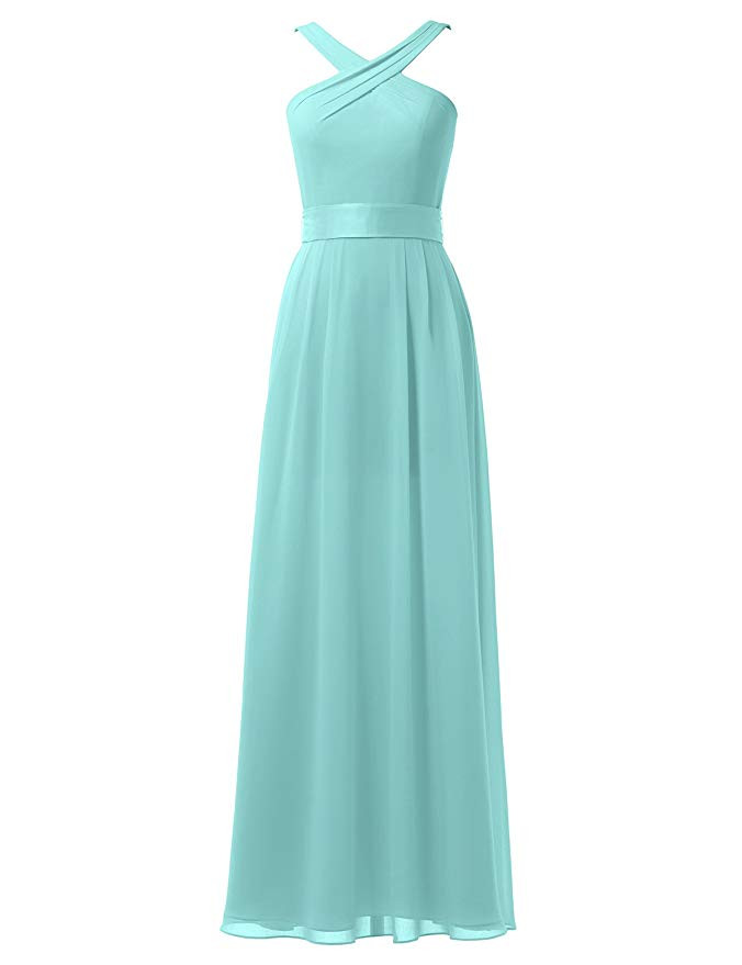Sleeveless Halter Floor-length Lace Dress Grape