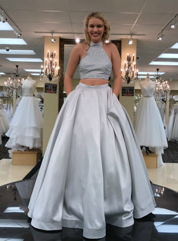 prom dresses 2019 silver