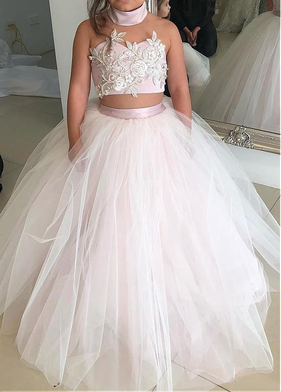 flower girl two piece dress