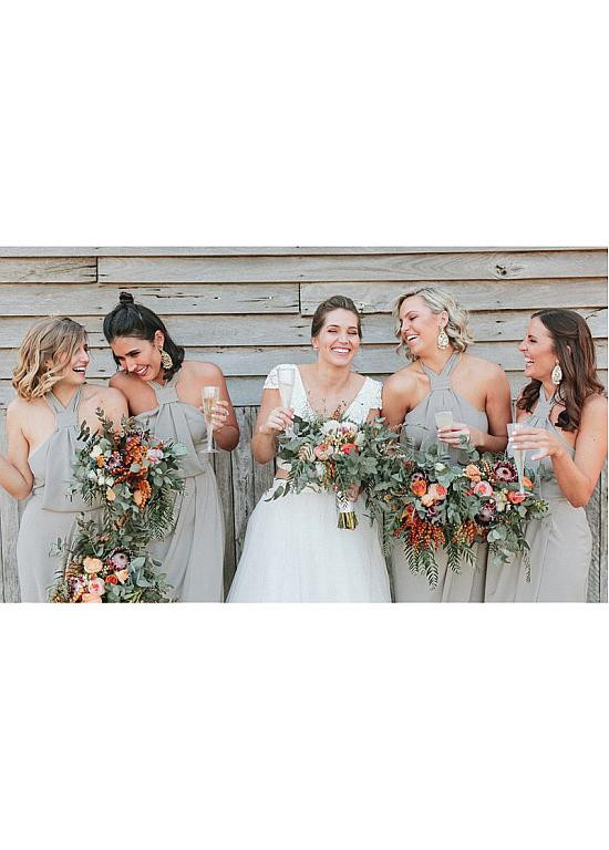 gray chiffon halter dress Sexy A Line Halter Neck Gray Chiffon Long Prom Dresses, Halter Neck Gray Chiffon Formal Evening Dresses