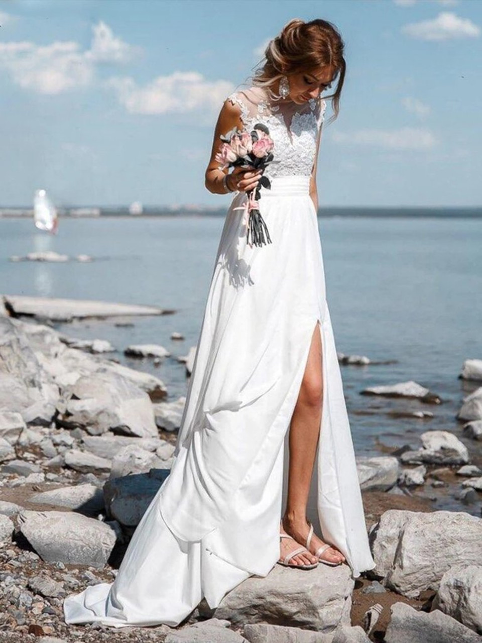 beach wedding dresses under 200