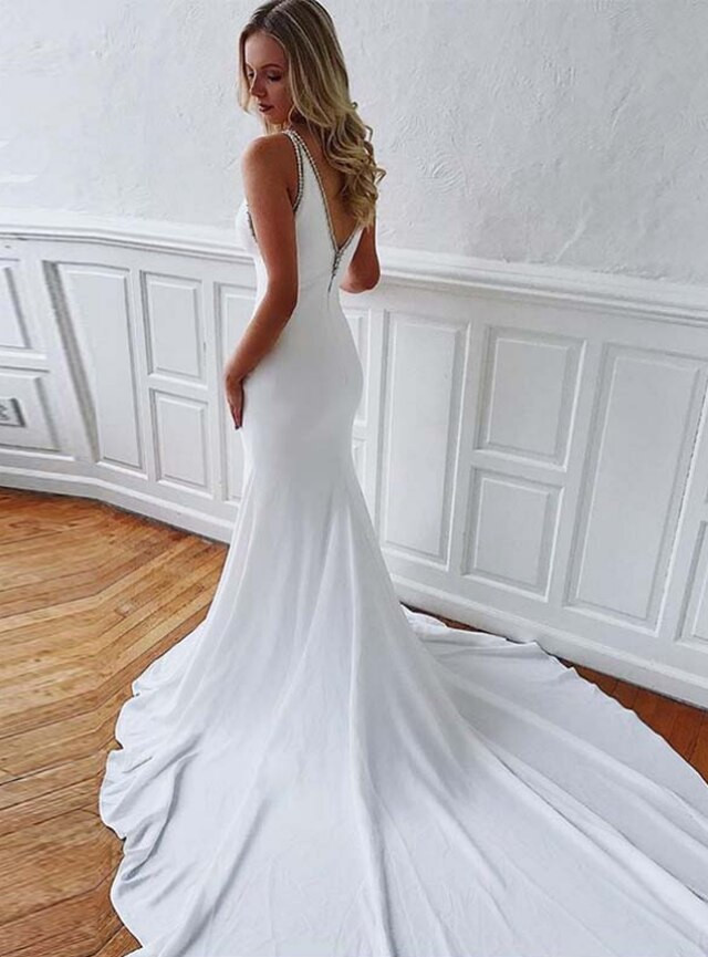 mermaid wedding dress under 100