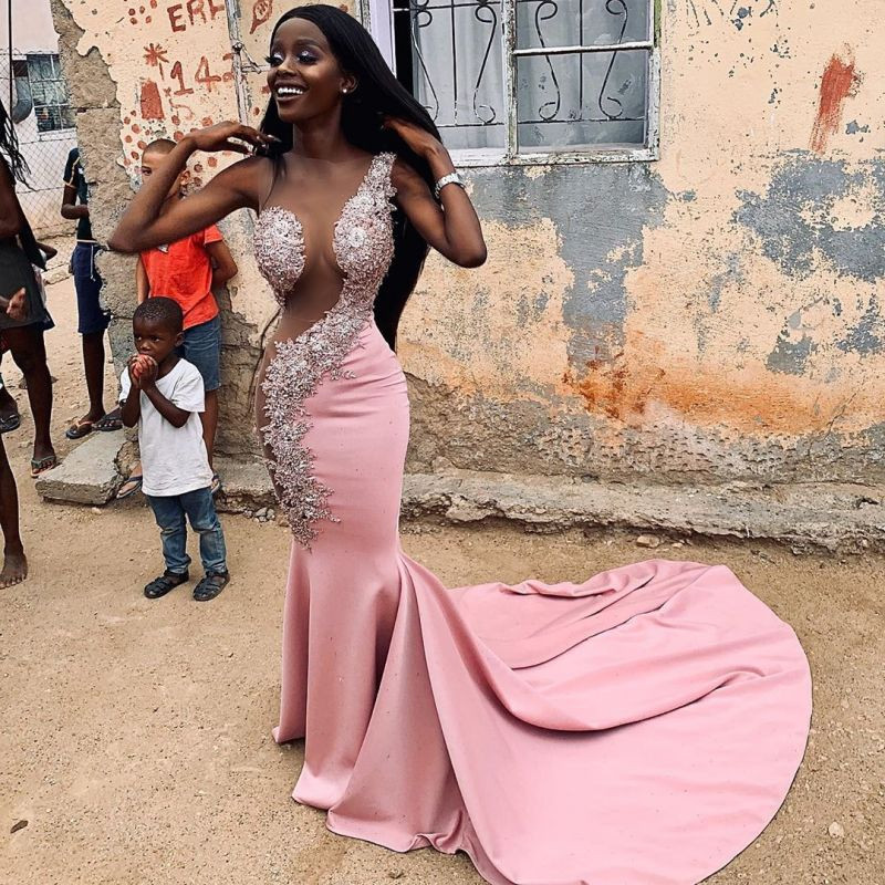 pink strapless dress long Hot Pink Strapless Maxi Dress With Slit main image 1