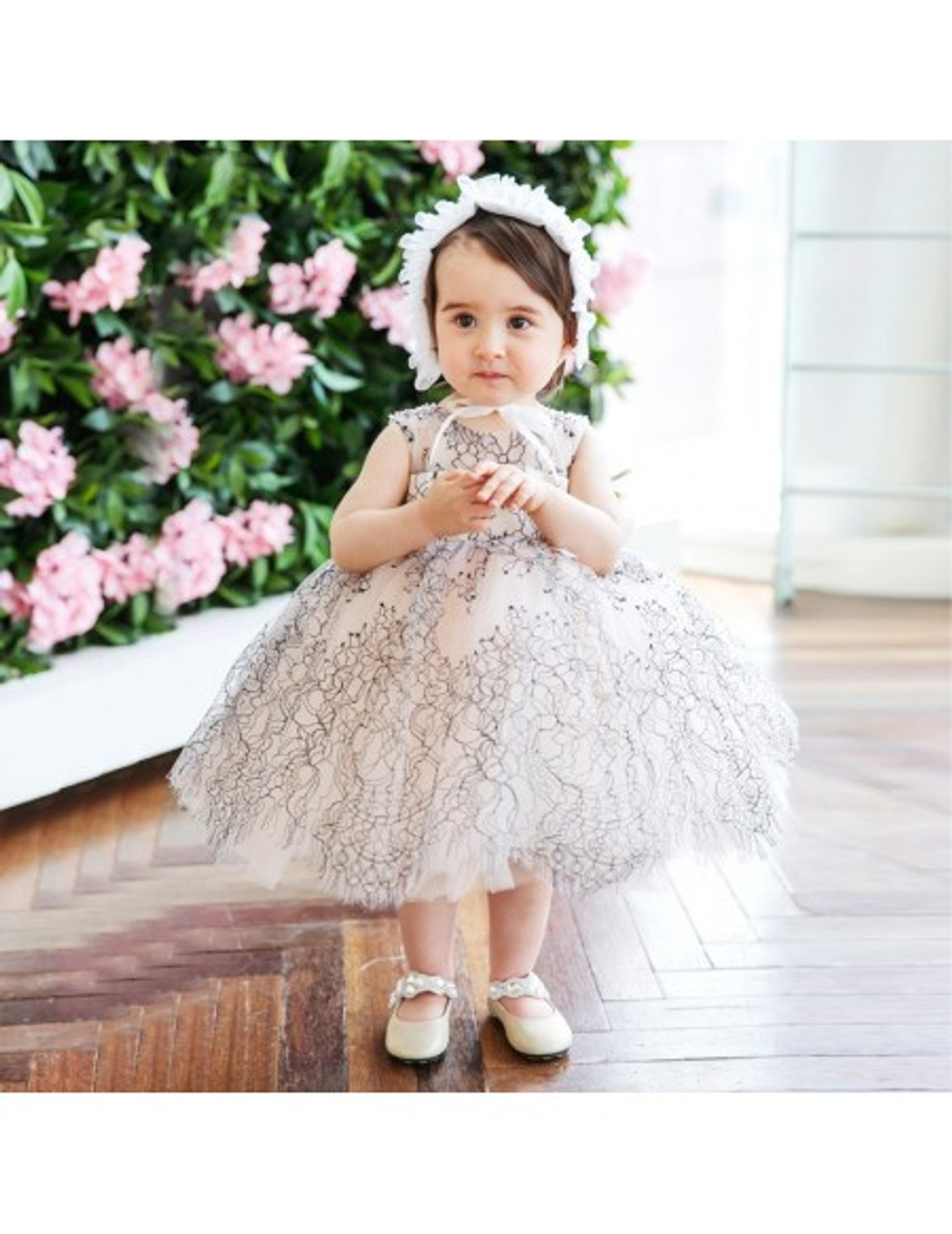 Modern Couture Lace Princess Puffy Flower Girl Dress