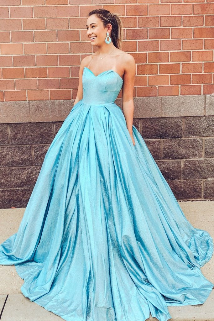 blue sweetheart dress Navy Blue Sweetheart Neck Beaded Tulle Long Prom Dresses, Navy Blue Se –  Lwt Dress