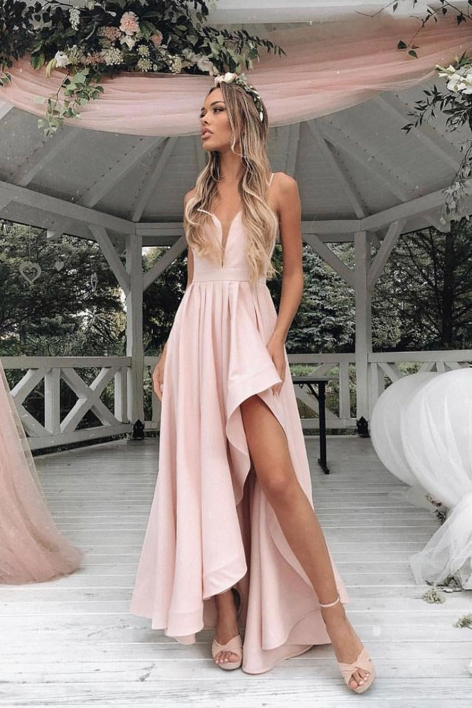 light pink long sleeve hoco dress Long Sleeve Pink Homecoming Dresses V Neck Lace Short Junior Homecoming Dresses ARD1202