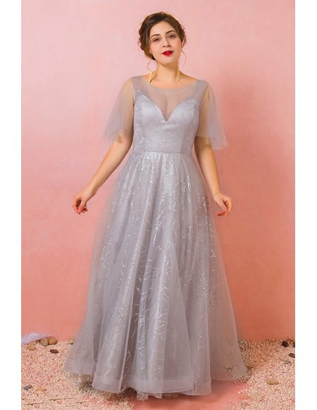 plus size modest prom dresses