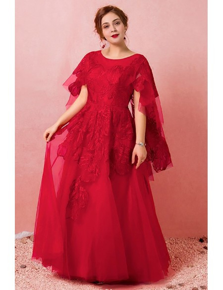 open lace back dress Lace Open-Back Cape-effect Maxi Dress in Cabernet – IULOVER