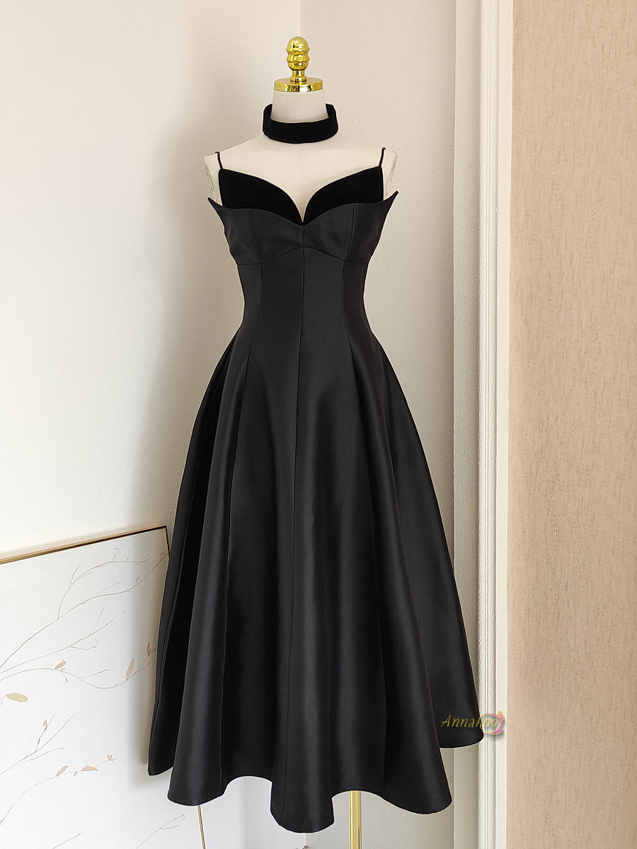 Shop 2024 ANNAKOO Velvet Satin Sweetheart A Line Ankle Length Homecoming  Dress Under 99
