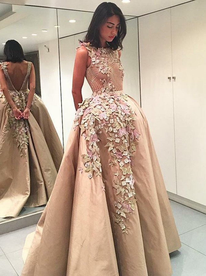 prom dresses light brown Fall Winter Heirloom Smocked Brown Dress for Girls main image 1