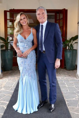 Beading Mermaid Spaghetti Strap Pale Blue Lace Applique Prom Dress