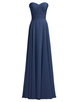 A-line Long Burgundy Ruched Sweetheart Chiffon Bridesmaid Dresses