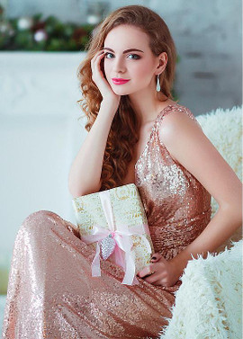 Gold Sequin Lace V-neck Long A-line Evening Dress