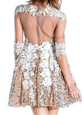 Shop Cheap Tulle Sweetheart Champagne Short A-line Homecoming Dress
