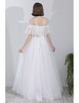 Shop Romantic  Beautiful Vintage Polka Dot Wedding Dress Off Shoulder With Straps for 2020 wedding 