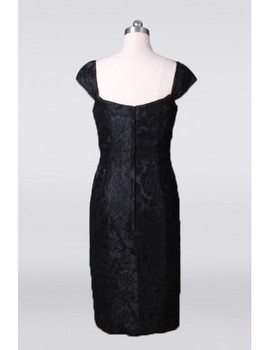 Tea Length Black Sheath Mother Of The Bride Dresses With Jacket