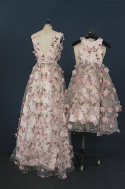 Shop Sexy Unique Pink Printing Flower Long Prom Dress With 28 Colors Available