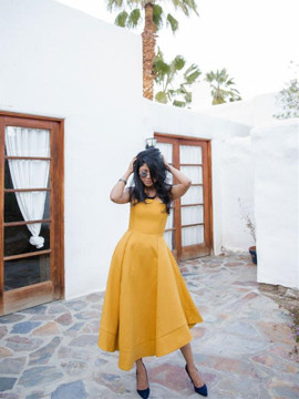 Shop 2020 Yellow Satin High Low Strapless Prom Dress Under 95