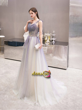 Shop 2021 Sequin Spaghetti Straps Light Purple Beading Lace Up Prom Dress Under 159