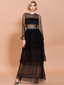 Shop 2021 Black Long Sleeve See Through Illusion Prom Dress Under 75