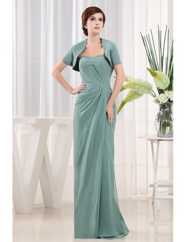 Sheath Sweetheart Green Chiffon Mother of the Bride Dress