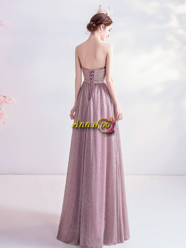 Shop 2021 Rose Gold Pink Sweetheart Pleats A Line Sequin Prom Dress Under 123