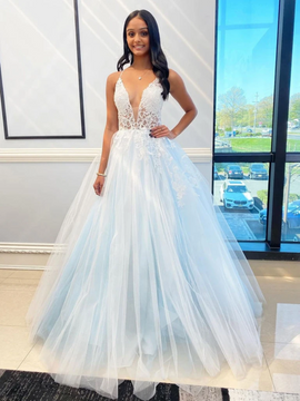 Shop 2022 Annakoo Spaghetti Straps Mint Appliques Sexy Tulle Beautiful Prom Dress Under 159