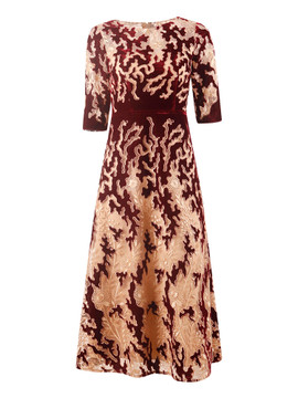 Shop 2022 ANNAKOO  Half Sleeve Velvet A Line Belt Mother Of The Bride Dress Under 327