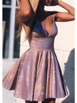 Shop 2022 ANNAKOO Spaghetti Strap Sequin Short Mini Gold Homecoming Dress Under 100