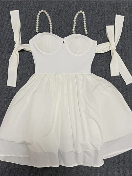 Shop 2023 ANNAKOO Pink Off The Shoulder Pearls Short Homecoming Dress Under 124